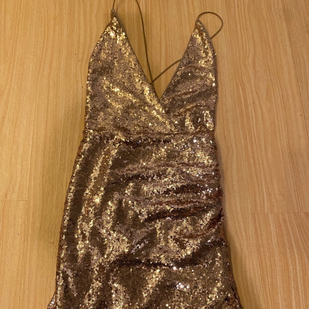Sequin Rose Gold Party Dress